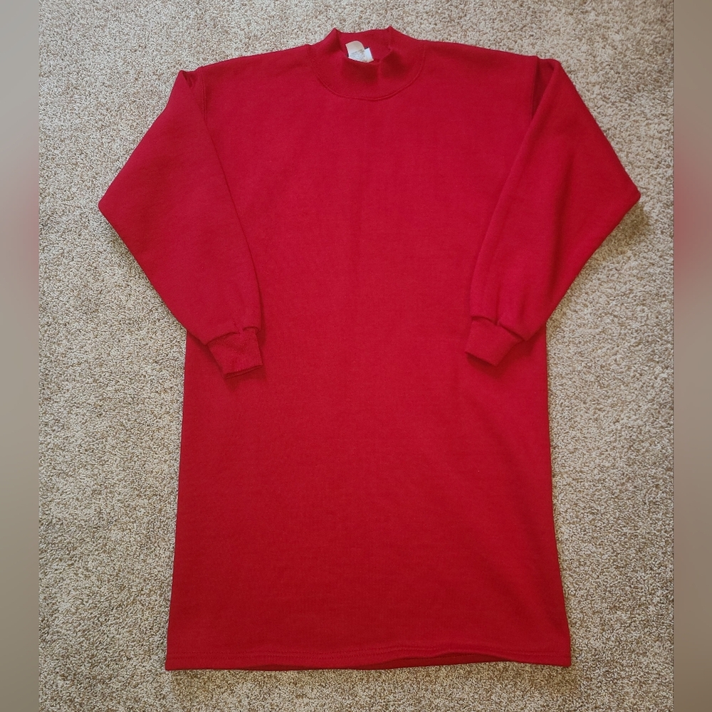Vintage 90s Mock Neck Sturdy Sweats By Lee Heavyweight Sweatshirt Dress